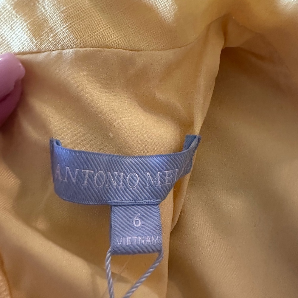 ANTONIO MELANI Yellow Floral Mini Dress - Picture 12 of 14
